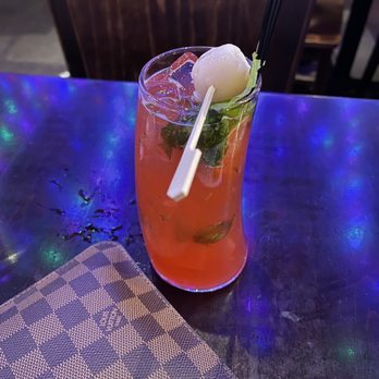 Pestle Rock - Strawberry & Lychee mojito - Thai Near Me - Seattle, Washington Pestle Rock - Strawberry & Lychee mojito - Thai Near Me - Seattle, Washington