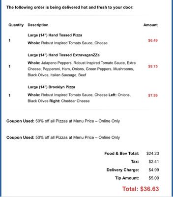 Menu photo 1 Domino's Pizza Liberty Hill, TX