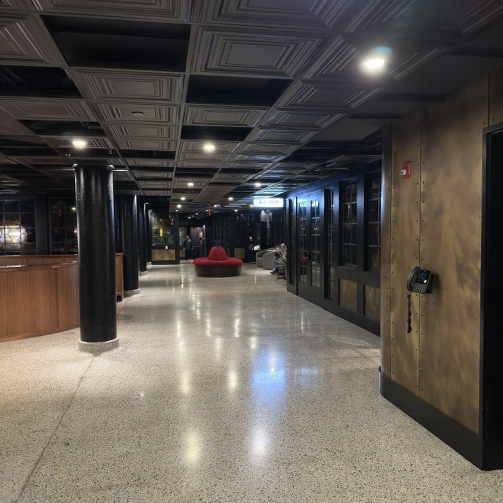 Bottleworks Hotel - Hallway toward the lobby from the elevator - Hotels Near Me - Indianapolis, Indiana