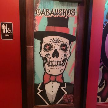 Kalaveras - Bathroom door decor - Mexican Near Me - Corona, California Kalaveras - Bathroom door decor - Mexican Near Me - Corona, California