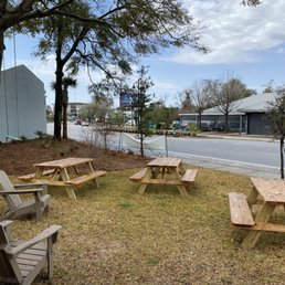 Outside tables facing Coleman. Outside tables facing Coleman.