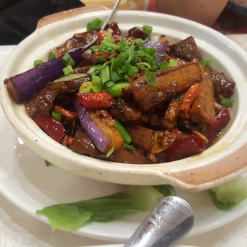 Chef Tian Restaurant - Spicy Eggplant in a claypot - Chinese Near Me - Calgary, Alberta Chef Tian Restaurant - Spicy Eggplant in a claypot - Chinese Near Me - Calgary, Alberta