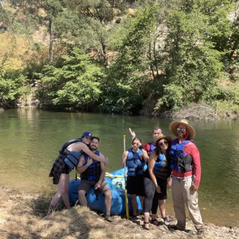 Sunshine Rafting Adventures - Quick group photo at a stop. - Rafting/Kayaking Near Me - Knights Ferry, California Sunshine Rafting Adventures - Quick group photo at a stop. - Rafting/Kayaking Near Me - Knights Ferry, California