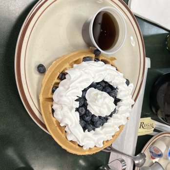 Egg Works - Blueberry Waffle - American Near Me - Las Vegas, Nevada Egg Works - Blueberry Waffle - American Near Me - Las Vegas, Nevada