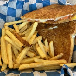 Grilled Cheese Nation - Grilled Cheese Sandwich with bacon and tomato