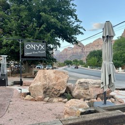 Exterior outside entrance of Onyx Wood Fire Pizza - Outside - Springdale, Utah Exterior outside entrance of Onyx Wood Fire Pizza - Outside - Springdale, Utah