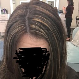 Upon coming back to have the red treated, the "senior stylist" put in these highlights. For $240 the quality was abysmal...