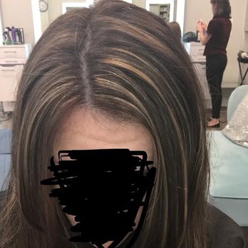 Urban Nirvana - Upon coming back to have the red treated, the "senior stylist" put in these highlights. For $240 the quality was abysmal... - Hair Salons Near Me - Charleston, South Carolina