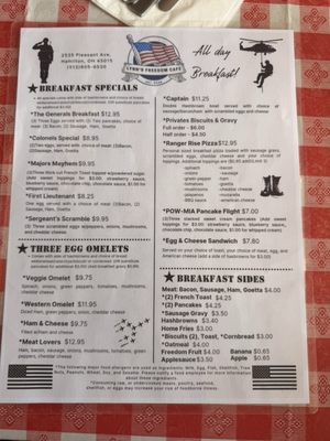 Menu photo 1 Lynn's Freedom Cafe Hamilton, OH