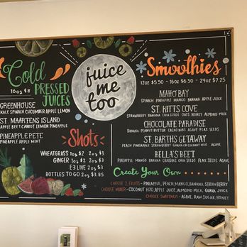 Juice Me Too - Menu - Juice Bars & Smoothies Near Me - Austell, Georgia