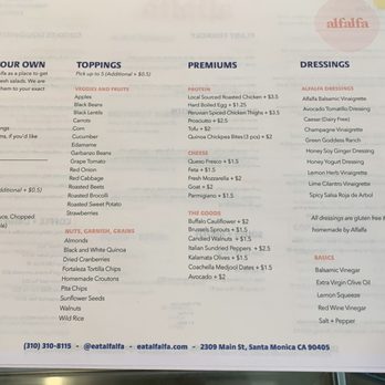 Alfalfa - Menu - Donuts Near Me - Santa Monica, California Alfalfa - Menu - Donuts Near Me - Santa Monica, California