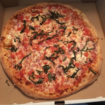 Power Pizzeria - Tomato basil pizza with red onions - Pizza Near Me - Miami, Florida Power Pizzeria - Tomato basil pizza with red onions - Pizza Near Me - Miami, Florida