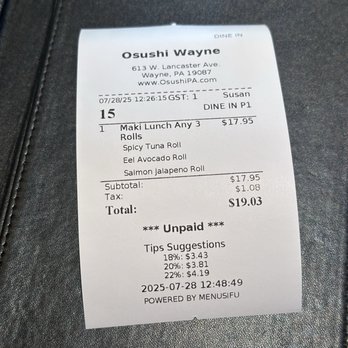 Osushi - Wayne - Bill - Sushi Bars Near Me - Wayne, Pennsylvania
