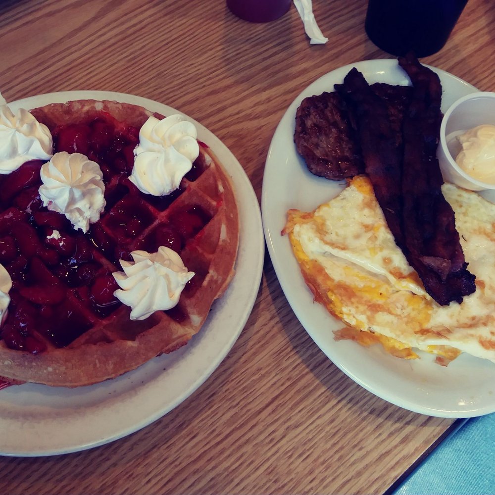Bishop's Grill - Waffle combo!! it was really yummy. This was a good find. Nice brunch on our road trip. - American Near Me - St. George, Utah Bishop's Grill - Waffle combo!! it was really yummy. This was a good find. Nice brunch on our road trip. - American Near Me - St. George, Utah
