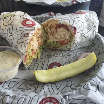 Schlotzsky's - California Chick wrap with mayo on the side - Delis Near Me - League City, Texas