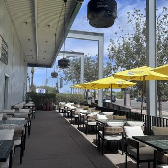Lomas Cocina de Mexico - Outdoor seating with misting fans. - Mexican Near Me - Chandler, Arizona