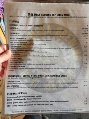 Menu photo 8 Taos Tap Room Taos, NM Menu photo 8 Taos Tap Room Taos, NM