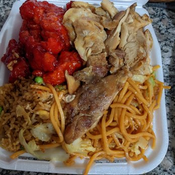 Good China Express - 2 item combo with orange chicken and teriyaki chicken - Chinese Near Me - Long Beach, California