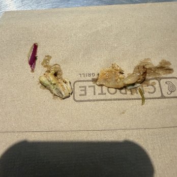 Chipotle Mexican Grill - Gristle/fat-not chicken! - Fast Food Near Me - Valencia, California Chipotle Mexican Grill - Gristle/fat-not chicken! - Fast Food Near Me - Valencia, California