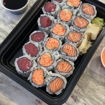 Watawa Sushi - Tuna, spicy crabmeat, and salmon roll - Sushi Bars Near Me - Astoria, New York Watawa Sushi - Tuna, spicy crabmeat, and salmon roll - Sushi Bars Near Me - Astoria, New York