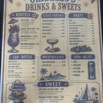 Oribello’s Bar & Kitchen - Drink Menu - Sports Bars Near Me - Austin, Texas