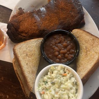 The Bar-B-Q Shop - Slab of Ribs (1/2 dry rub 1/2 glazed) beans & slaw - Barbeque Near Me - Memphis, Tennessee The Bar-B-Q Shop - Slab of Ribs (1/2 dry rub 1/2 glazed) beans & slaw - Barbeque Near Me - Memphis, Tennessee