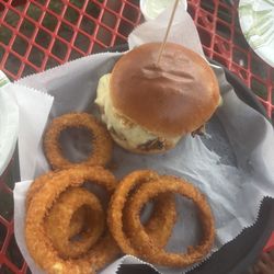 Lauderdale Landing - Chicken Chipotle sandwich with onion rings