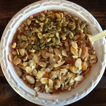 Salubrious Juice and More - Smoothie bowl #2 Strawberry, banana & blueberry with Almonds, pumpkin seeds & granola! Perfecto!!! - Coffee & Tea Near Me - Frisco, Texas