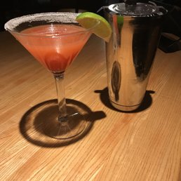 Strawberry Margarita poured by the manager with a shaker for more than one pour