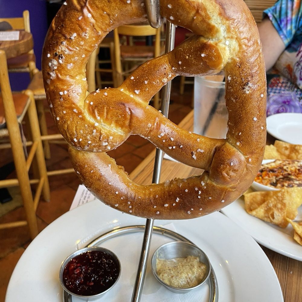 Pretzel with dipping sauces, both were great! Pretzel with dipping sauces, both were great!