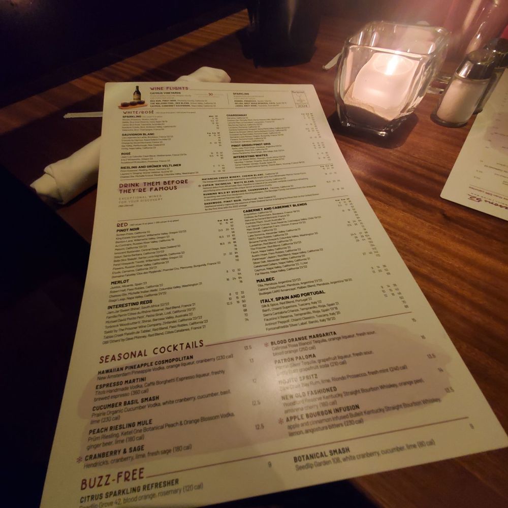 Seasons 52 - Seasonal winter menu they change it every season - New American Near Me - Columbia, Maryland Seasons 52 - Seasonal winter menu they change it every season - New American Near Me - Columbia, Maryland