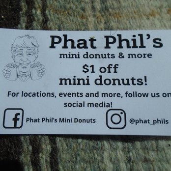 Phat Phil's Mini Donuts - I got a discount card too. - Food Trucks Near Me - Brooklyn Park, Minnesota Phat Phil's Mini Donuts - I got a discount card too. - Food Trucks Near Me - Brooklyn Park, Minnesota