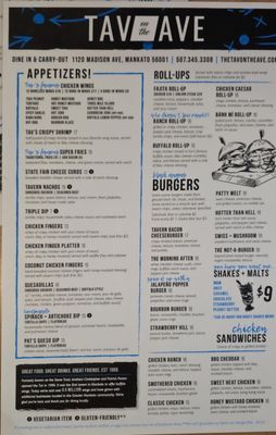 Menu photo 2 Tav On The Ave Mankato, MN Menu photo 2 Tav On The Ave Mankato, MN