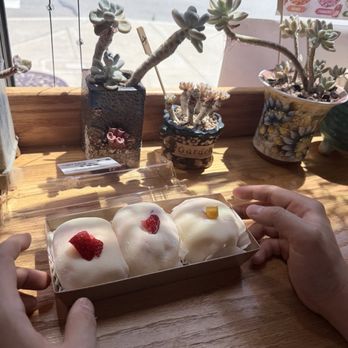 Crystal Bakery - Strawberry cream mochi - Bakeries Near Me - Newton, Massachusetts