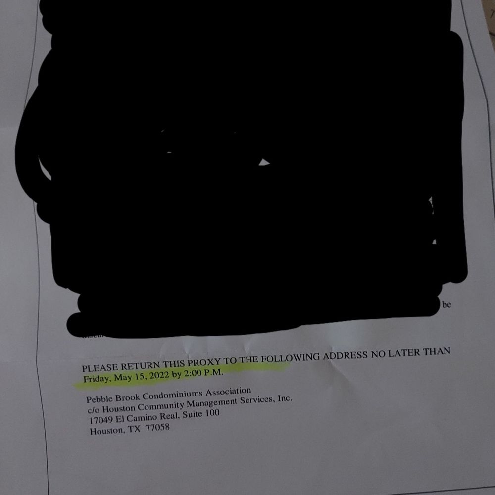 Houston Community Management Services - JUST ANOTHER IMPORTANT DOCUMENT THAT WAS NOT PROOF READ AND INVALIDATES THIS AS A LEGAL DOCUMENT.     GOOD JOB  Paul Wisdom. - Property Management Near Me - Houston, Texas