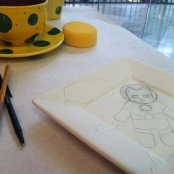 Color Me Mine - Having some fun at color me mine. Pre paint! - Paint-Your-Own Pottery Near Me - Langhorne, Pennsylvania