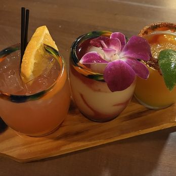 Blue Habanero - Margarita flight with the strawberry, octopus, and spicy mango - Tacos Near Me - Richmond, Virginia Blue Habanero - Margarita flight with the strawberry, octopus, and spicy mango - Tacos Near Me - Richmond, Virginia