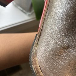 They put a knife through my soles and then put glue in it as you can see in pictures
