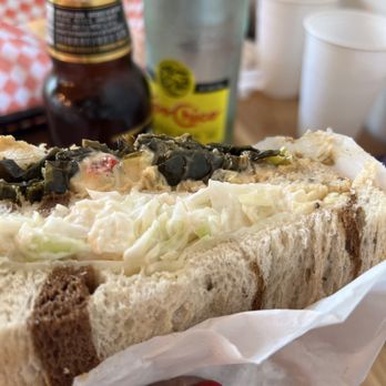Silverside Deli - Collard greens melt on marbled rye bread (my favorite!) with a cold beer and sparkling water perfect date! - Sandwiches Near Me - Salt Lake City, Utah Silverside Deli - Collard greens melt on marbled rye bread (my favorite!) with a cold beer and sparkling water perfect date! - Sandwiches Near Me - Salt Lake City, Utah