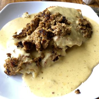 Biscuit Head - Biscuit & gravy w/ pork sausage gravy - Cafes Near Me - Asheville, North Carolina