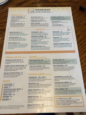 Menu photo 2 Padrino’s Cuban Restaurant Dania Beach, FL