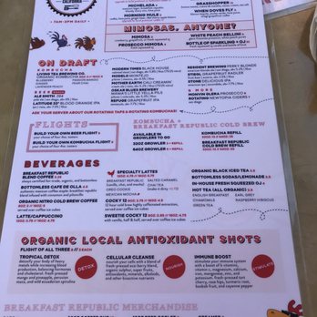 Breakfast Republic - Drink Menu - Breakfast & Brunch Near Me - Encinitas, California