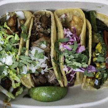 Tacolicious - Tinga Taco, Cod Taco, Carnitas and Veggie Taco (no in this order) - Caterers Near Me - Palo Alto, California Tacolicious - Tinga Taco, Cod Taco, Carnitas and Veggie Taco (no in this order) - Caterers Near Me - Palo Alto, California