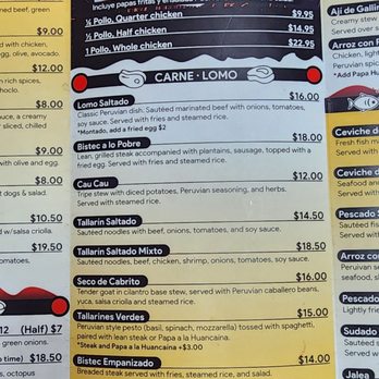 El Tesoro del Inca - Menu - Peruvian Near Me - Irving, Texas