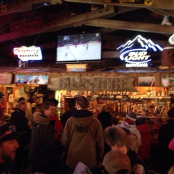 The Bierstube - At the Bierstube bar watching US hockey team beat up on the Russians - Wine Bars Near Me - Whitefish, Montana