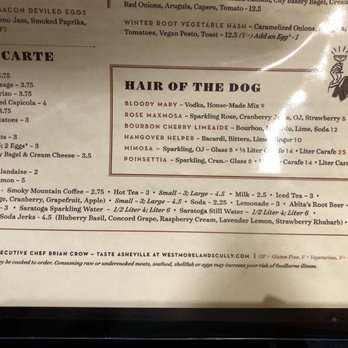 Chestnut - brunch menu - New American Near Me - Asheville, North Carolina