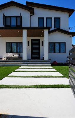 San Jose Exterior Remodel - - This is a project we completed in the city of San Jose, the client had requested artificial turf, floating steps, along with various works of concrete. Their goal was to keep and amplify the modern theme of their property, while at the same time requiring minimal effort when it came to long term maintenance and solutions.

- Montoyas Landscaping Inc. specializes in Landscape Design, Construction, and Maintenance, with over 10 years of experience.

• Design, Build, Repeat
• Licensed & Insured
• Bay Area, California
• [408-762-9534]