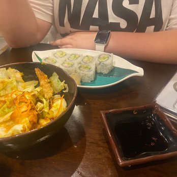 Sakura Japanese Restaurant - House salad and California roll - Japanese Near Me - Memphis, Tennessee