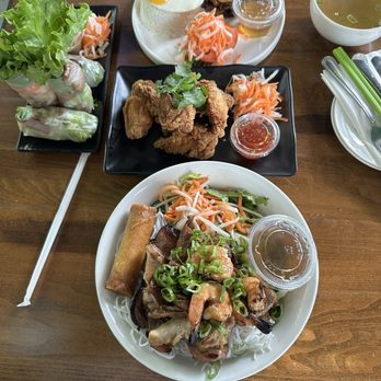 Monster Pho - Fresh Spring Rolls, monster rice combo, monster vermicelli combo, chicken wings. - Vietnamese Near Me - Oakland, California