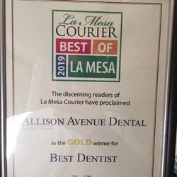 Allison Avenue Dental - Best of La Mesa dentist award